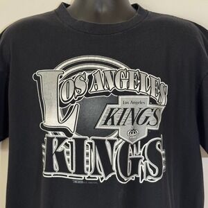Vintage 1993 Los Angeles Kings T-Shirt Trench Single Stitch NHL Black